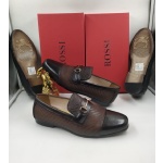 Coffee Classic Croc Designed Leather Men's  Shoe