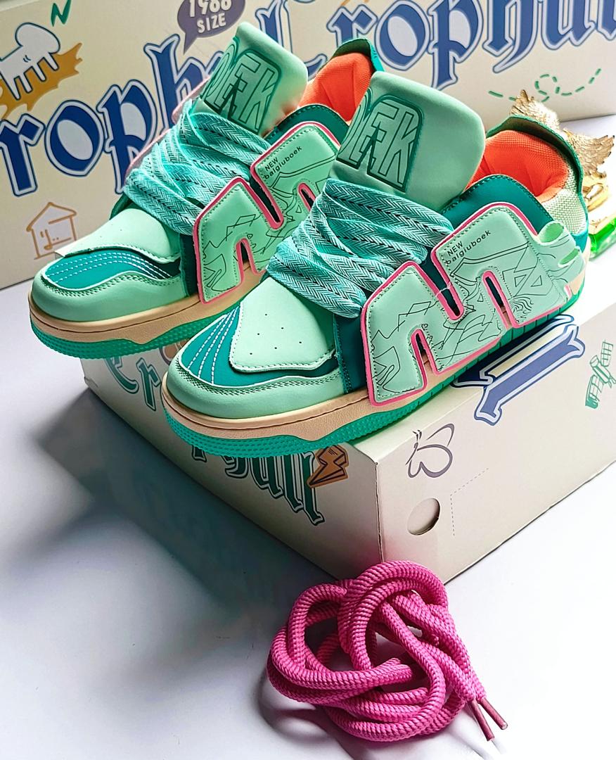 Green Low Chunky Sneakers