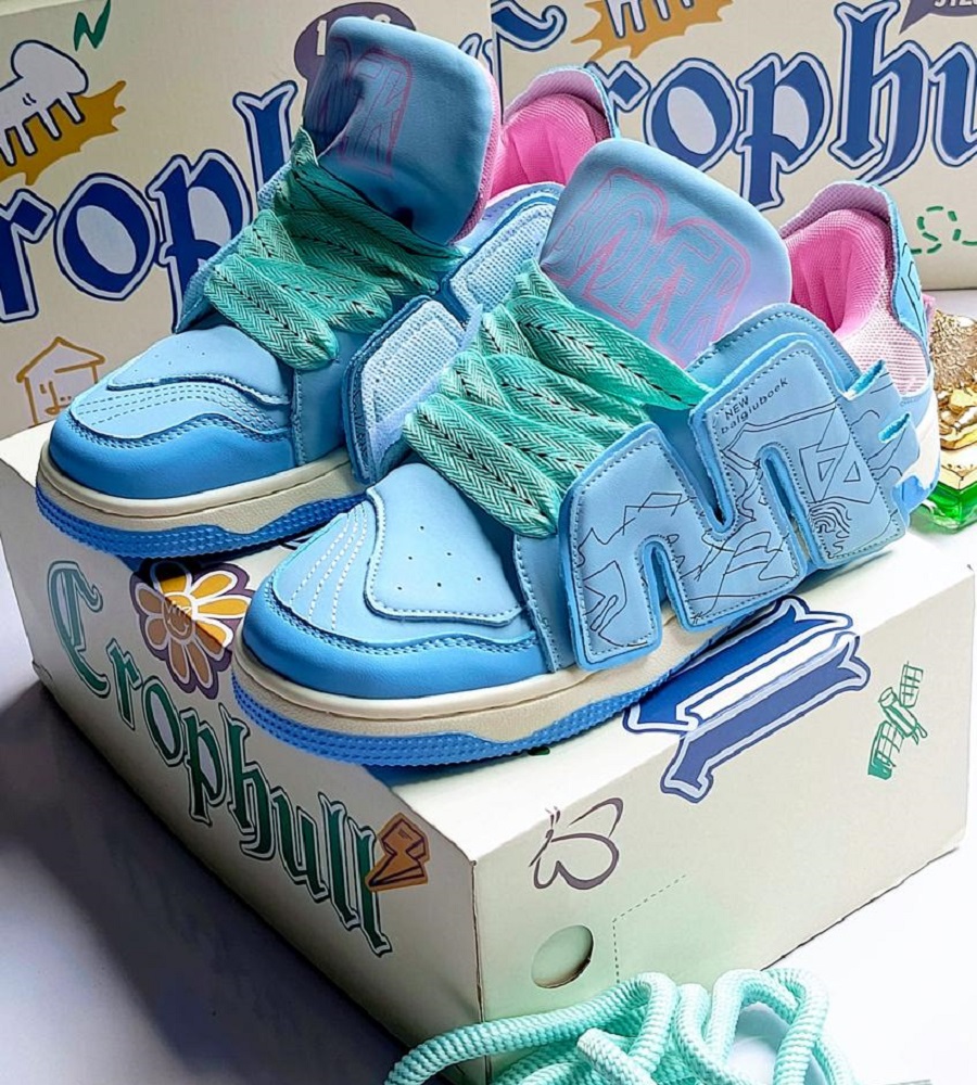 Blue Low Chunky Sneakers