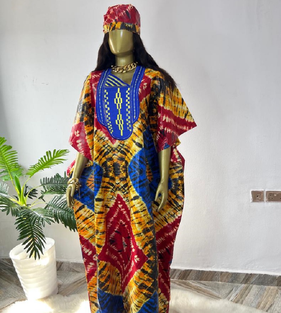 Vibrant Ankara Flow Gown