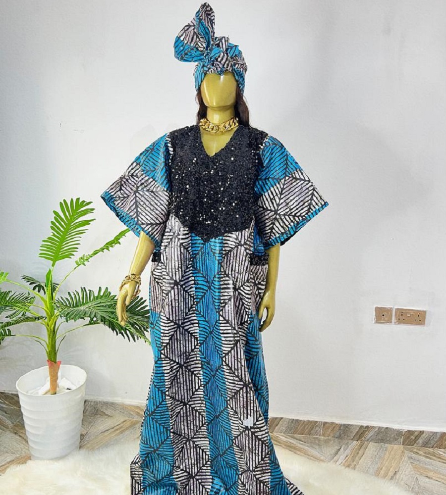 Vibrant Ankara Silhouette Dress
